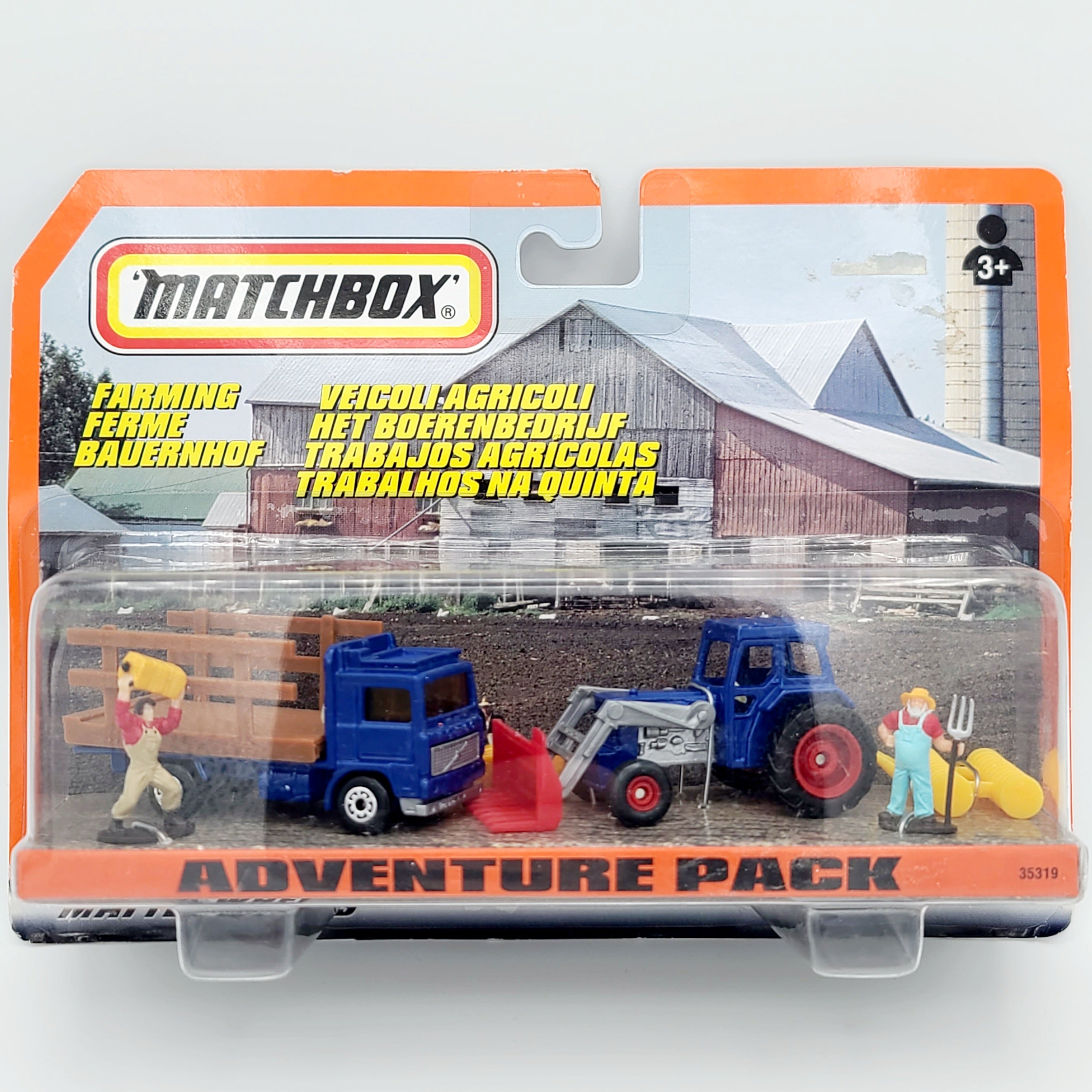 Matchbox Farming Set - Volvo Container Truck / Tractor (1998 Adventure Pack - German Release)
